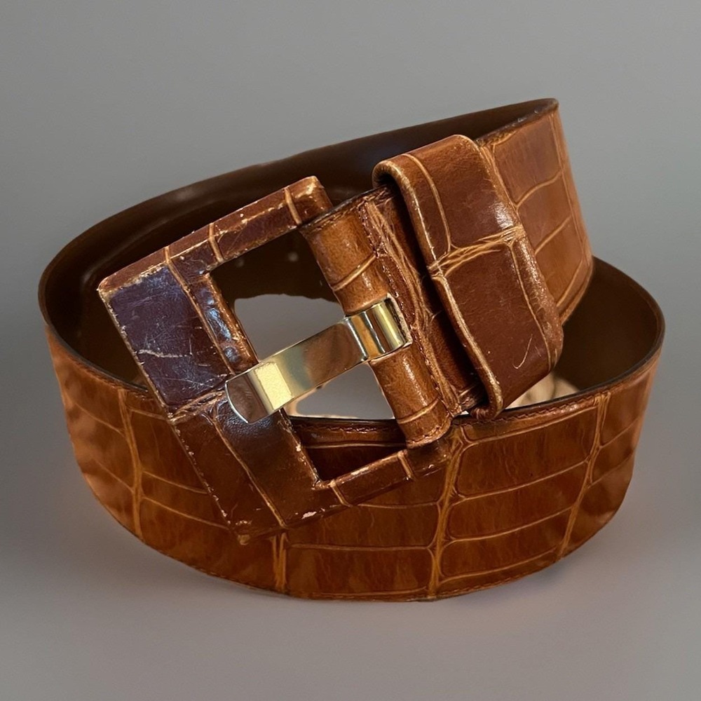 Claudio Orciani Genuine Leather Brown Belt Handmade In Italy For Bonwit Teller